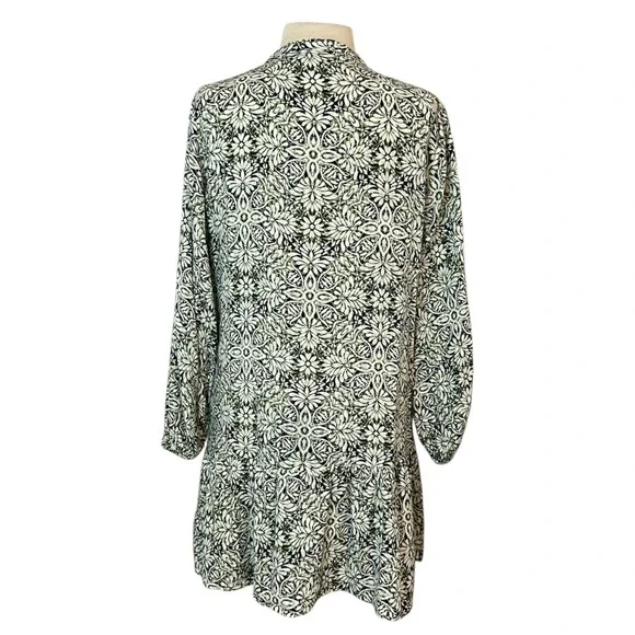 Zara Mini Dress Crochet Trim Boho Cottagecore Floral Womens Medium Lightweight - Picture 3 of 5